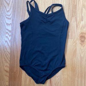 Danskin Black leotard girls size Medium 7/8